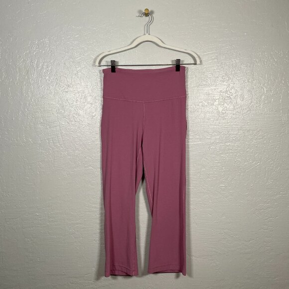 lululemon athletica Pants - Lululemon Women 8 Pink Dark Oxide Groove Super High Rise Crop 23" Nulu Pocket